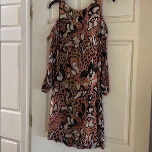 Off the shoulder print dress